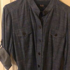 COPY - Alex Marie linen/tencel lined shirtdress EUC. No size tag, see measureme…